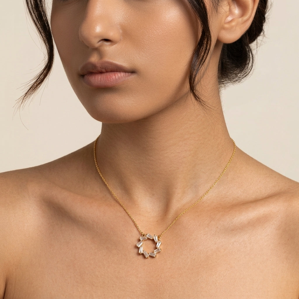 Celeste Orbit Necklace in Gold