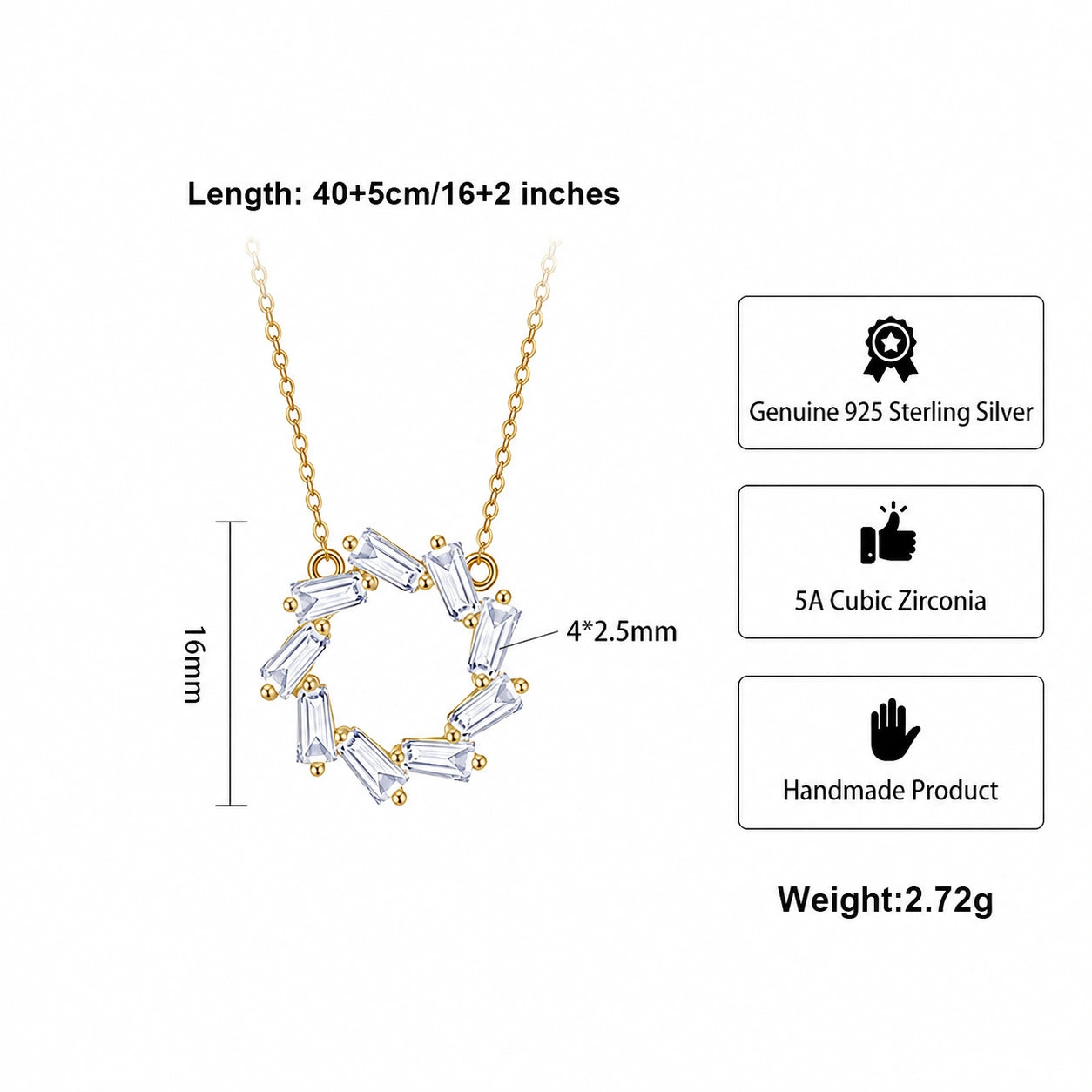 Celeste Orbit Necklace in Gold
