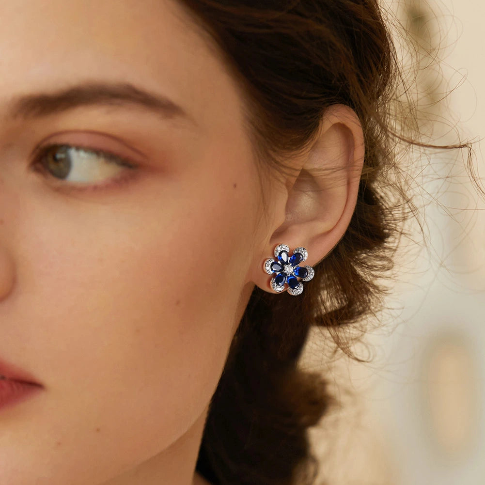 Fleur Saphir Earrings